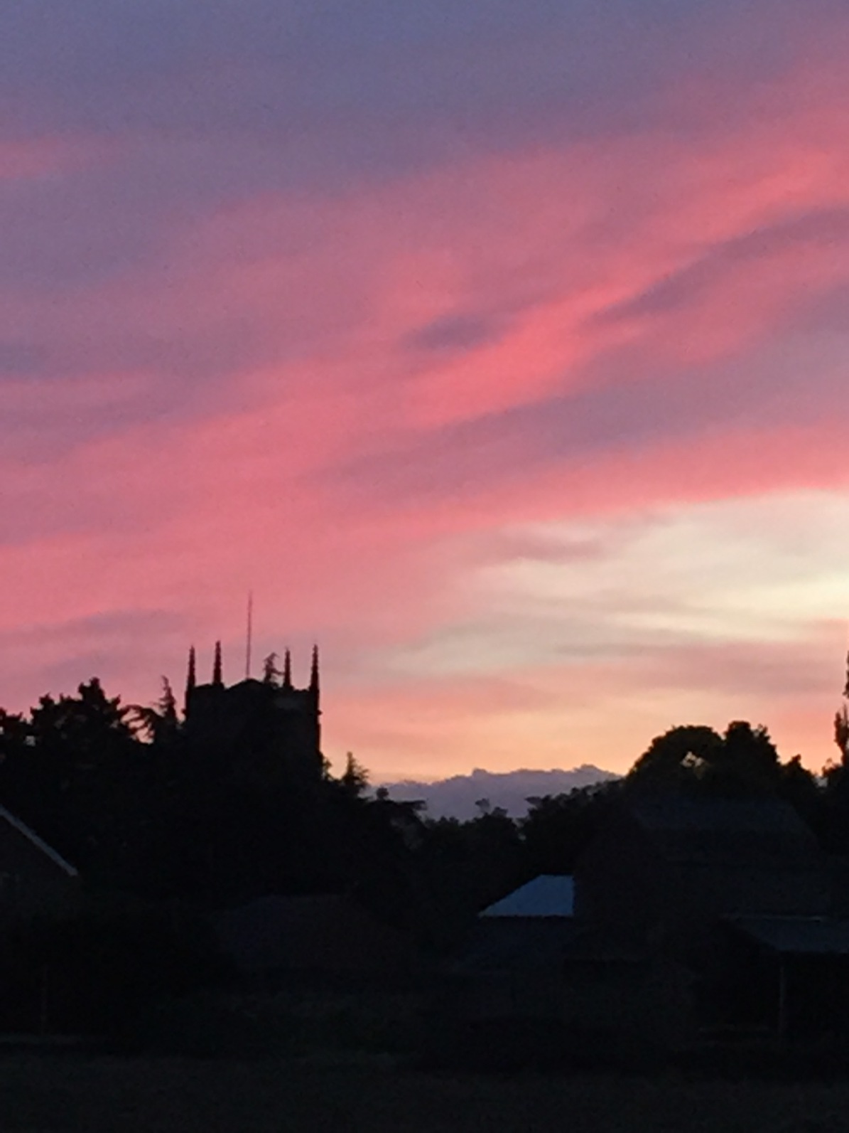 st cuthberts church at sunset